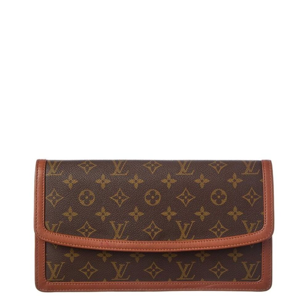 Louis Vuitton Brown Monogram Coated Canvas Pochette Dame Gm (Authentic